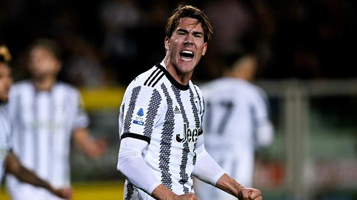 Penyerang andalan Juventus, Dusan Vlahovic.