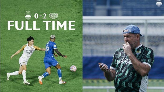 Persib besutan Bojan Hodak keok lawan Dewa United di Liga 1.