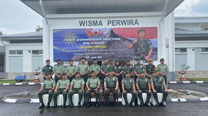 Pertemuan resmi antara institusi militer Indonesia (Korem 092/Mrl) - Malaysia (Briged 5 Infantri TDM) di Tawau, Sabah, Rabu (24/07/2024). (Ho. Penrem 092/Mrl)