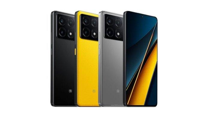 SPEK HP POCO - Tangkapan layar website GSM Arena. Intip spesifikasi dan harga HP Poco X6 Pro yang hadir dengan varian warna Black, Yellow, dan Gray.