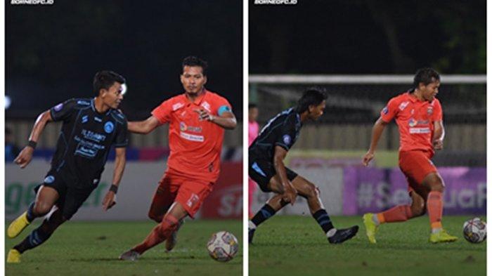 Potret pertandingan Arema FC vs Borneo FC. Pertandingan pekan 15 Singo Edan vs Pesut Etam akan terjadi, pada Jumat (6/10/2023), pukul 20.00 WITA, di Sadion Kapten I Wayan Dipta, Gianyar, Bali.