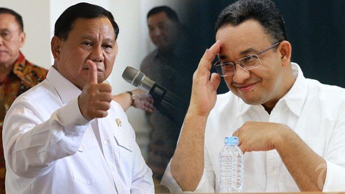 Bakal calon presiden yang diusung partai Gerindra, Prabowo Subianto, dan Bakal calon presiden yang diusung partai Nasdem, Anies Baswedan. (Kolase TribunKaltara.com / Tribunnews/Jeprima)