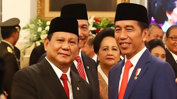 Prabowo Subianto dan Presiden Jokowi. (TRIBUNNEWS/IRWAN RISMAWAN)
