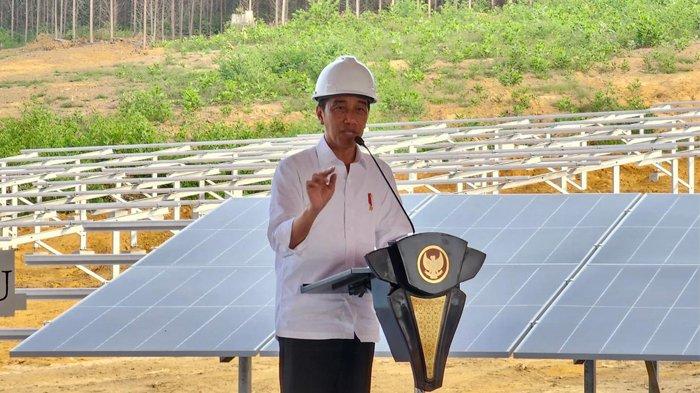 Presiden Jokowi saat resmikan pembangunan PLTS 50 MW milik PT PLN (Persero) di IKN Nusantara