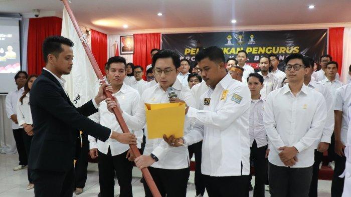 RESMI DILANTIK – Proses pelantikan 40 anggota HIPMI Bulungan dan penyerahan bendera pataka, Minggu (22/6/2025) (TribunKaltara.com / Desi Kartika Ayu Nuryana)