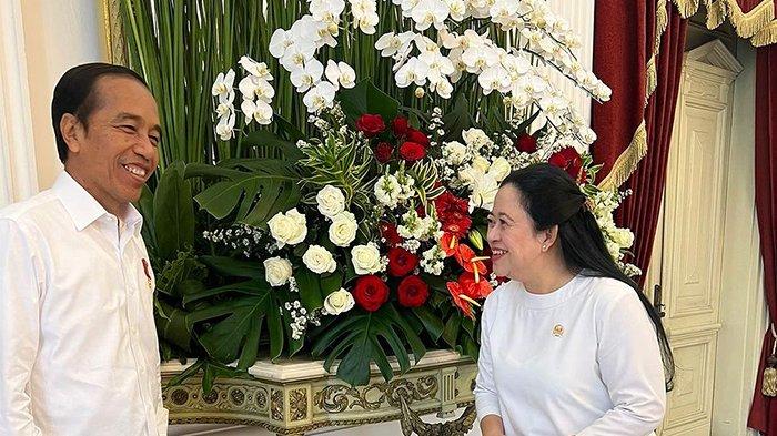 Puan Maharani saat menyambangi Presiden Jokowi di Istana