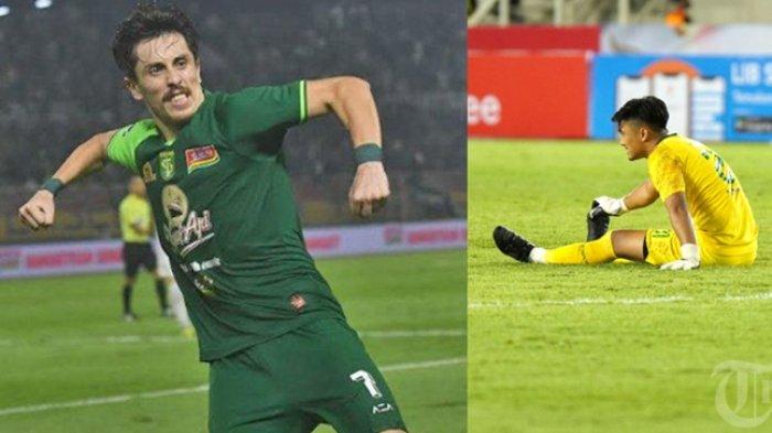 RATING PEMAIN - Foto Francisco Rivera, melakukan selebrasi seusai mencetak gol ke gawang Persib Bandung pada pertandingan yang berlangsung Stadion Gelora Bung Tomo (GBT) Surabaya, Sabtu (1/3/2025) malam, dan foto Ernando Ari (kanan) kesakitan dalam laga pekan pembuka Liga 1 2023/2024 antara Persis Solo melawan Persebaya Surabaya di Stadion Manahan, Kota Solo, Jawa Tengah, Sabtu (1/7/2023) malam. Inilah rating pemain PSM Makassar kontra Persebaya Surabaya di pekan ke-26 Liga 1, Ernando Ari tampil gemilang di Stadion BJ Habibie, Fransisco Rivera nodai markas Juku Eja