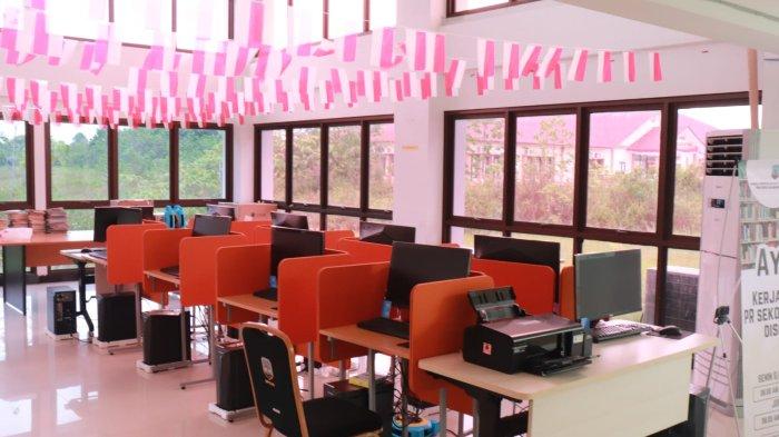 Inilah ruang baca  baca di Perpustakaan DPK Kaltara.