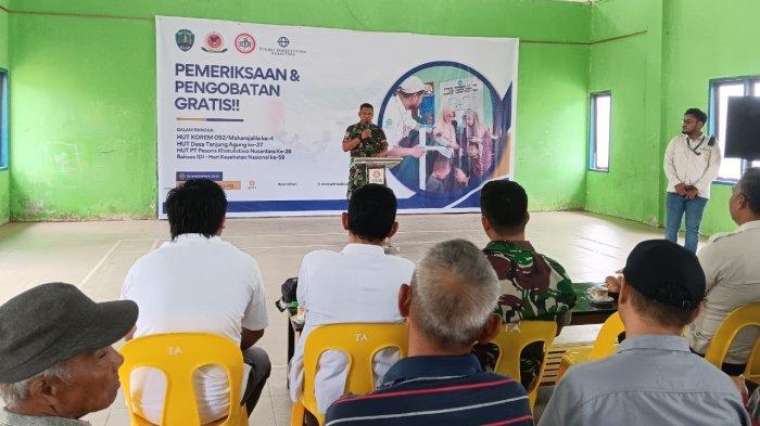 Sambutan Kasrem 092 Maharajalila Tanjung Selor di Pembukaan Pemeriksaan Kesehatan gratis, Minggu (26/11/2023).