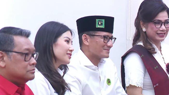 Sandiaga Uno hadir secara langsung di acara pengumuman Mahfud MD sebagai Cawapres dari Capres Ganjar Pranowo