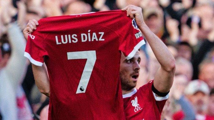 Seleberasi gol Diogo Jota untuk Luis Diaz, saat keluarga penyerang Liverpool itu di Kolombia menjadi korban penculikan