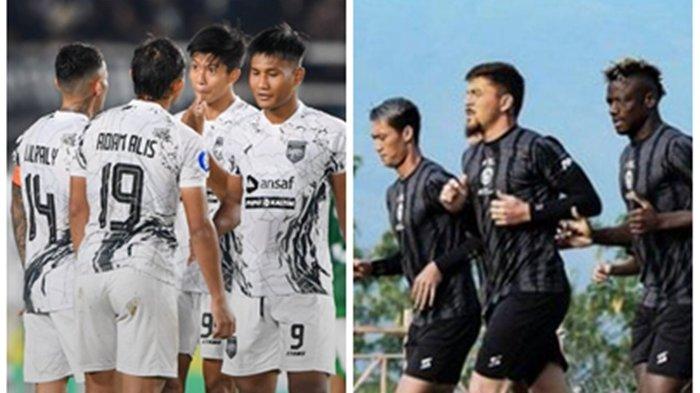 Skuad Borneo FC yang kini mengemas satu tiket championship series (kiri), dan Arema FC yang berjuang untuk keluar dari zona degradasi.