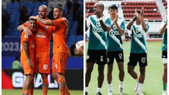 ILUSTRASI - Skuad Borneo FC (kiri) dan PSS Sleman (kanan) di Liga 1.
