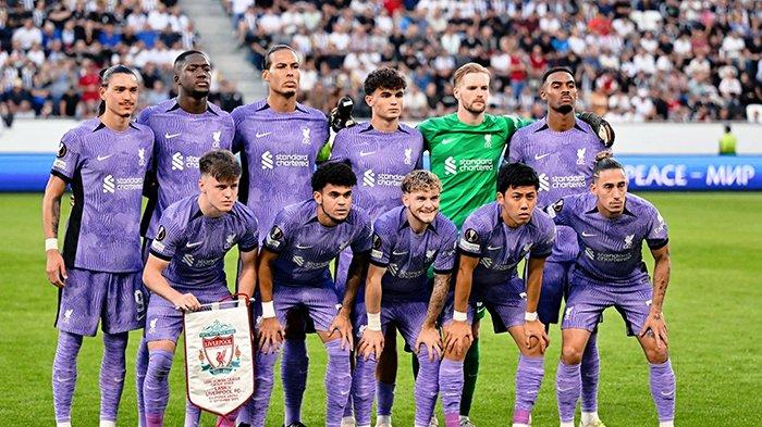 Skuat Liverpool saat tandang ke LASK di laga Europa League