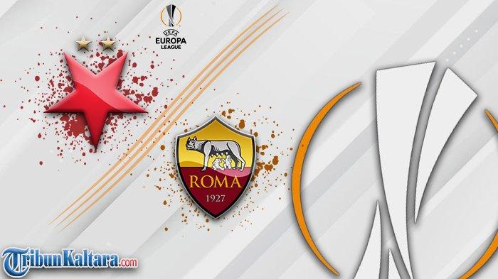 Slavia Praha vs AS Roma di Liga Europa. (TribunKaltara.com/Cornel Dimas Satrio K)
