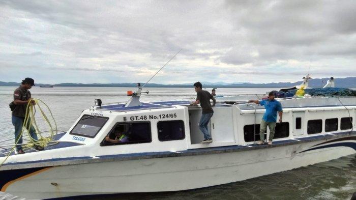 Speedboat reguler yang siap bertolak dari Pelabuhan Liem Hie Djung Nunukan, Selasa (12/09/2023), pagi.