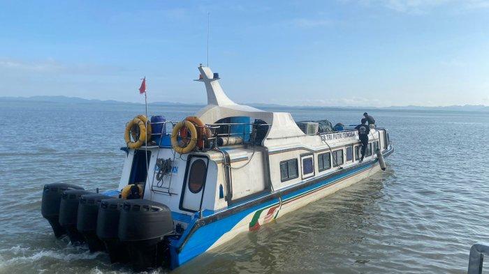 Speedboat reguler yang siap bertolak dari Pelabuhan Liem Hie Djung Nunukan, Sabtu (21/10/2023), pagi