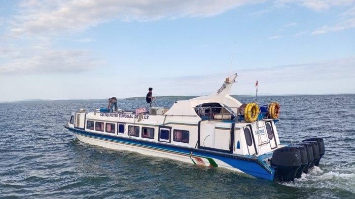 Speedboat reguler yang siap bertolak dari Pelabuhan Liem Hie Djung Nunukan, Rabu (24/01/2024), pagi