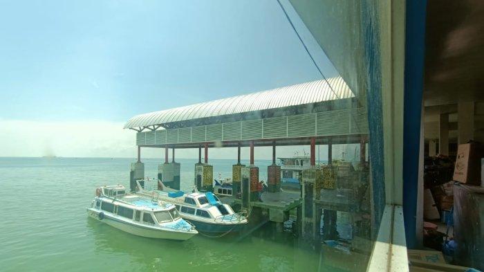 Aktivitias penumpang speedboat reguler di Pelabuhan Tengkayu 1 Tarakan, Kalimantan utara.