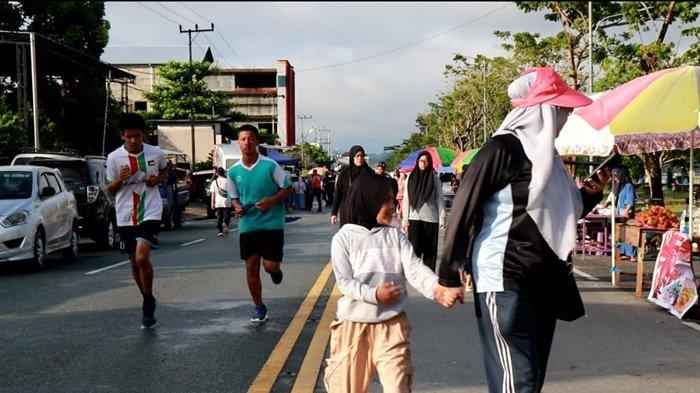Suasana CFD Tebu Kayan, Minggu (28/7). (TribunKaltara.com / Desi Kartika)