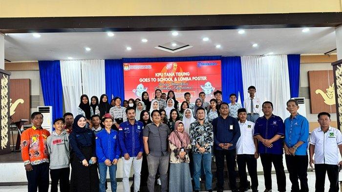 Suasana di sela pembukaan acara Goes To School oleh KPU KTT dan TribunKaltara.com, Kamis (7/12/2023) di Gedung Pendopo Japaruddin, Tideng Pale