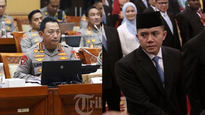 TEDDY BUKA SUARA - Kapolri Jenderal Pol Listyo Sigit Prabowo (kiri) mengikuti rapat kerja dengan Komisi III DPR di Kompleks Parlemen, Senayan, Jakarta, Senin (11/11/2024), dan Sekretaris Kabinet Teddy Indra Wijaya (kanan) usai upacara pelantikan wakil menteri Kabinet Merah Putih di Istana Negara, Jakarta, Senin (21/10/2024).Sekretaris Kabinet atau Seskab Teddy Indra Wijaya membongkar fakta sebenarnya soal kabar Presiden Prabowo Subianto akan ganti Kapolri Jenderal Listyo Sigit Prabowo. TRIBUNNEWS/IRWAN RISMAWAN