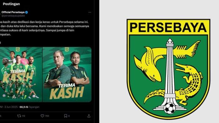 TINGGALKAN PERSEBAYA - Sebanyak 10 pemain resmi meninggalkan Persebaya Surabaya jelang dibukanya bursa transfer Liga 1 2025/2026. Termasuk eks idola Bobotoh di Persib Bandung ikut hengkang tinggalkan Bajul Ijo.