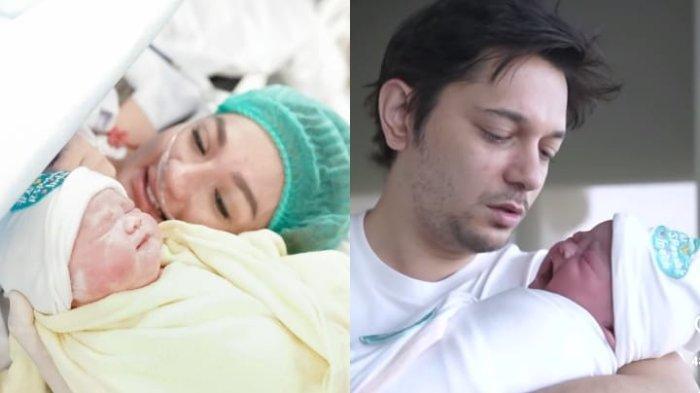 Tengku Dewi melahirkan anak kedua, Andrew Andika azani dan gendong sang putri.