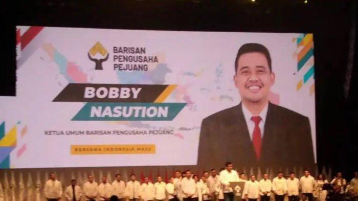Terkait deklarasi Barisan Pengusaha Pejuang dipimpin Bobby Nasution yang merupakan menantu dari Presiden Jokowi, di Jakarta Theater pada Rabu (08/11/2023).