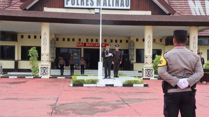Upacara peringatan Hari Sumpah Pemuda ke-96 turut diperingati Polres Malinau pada 28 Oktober 2024. (TRIBUNKALTARA.COM / MOHAMMAD SUPRI)