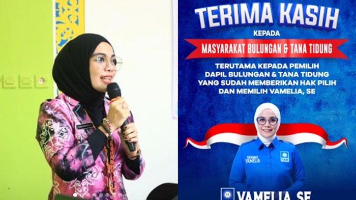 Vamelia yang kini jadi peraih suara tertinggi sementara di Dapil Kaltara 2 sesuai real count KPU terbaru ternyata dulunya merupakan eks karyawan bank.