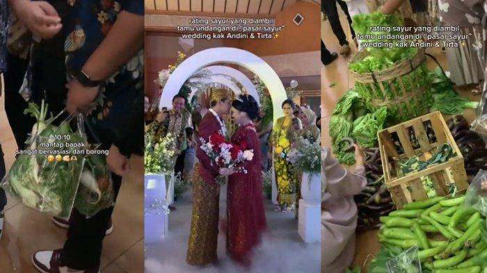 Viral konsep pernikahan unik dengan suvenir berupa sayur mayur