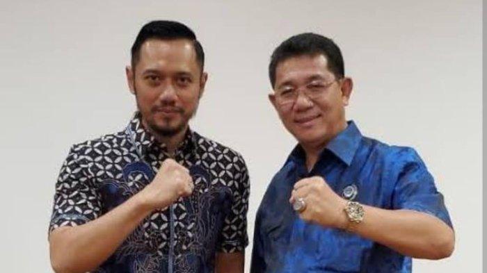Yansen TP (kanan) bersama Ketua Umum Partai Demokrat Agus Harimurti Yudhoyono yang dilantik menjadi Menteri ATR/BPN. Di antara tujuh kader yang didorong Partai Demokrat di Pilkada 2024 itu, partai pimpinan Agus Harimurti Yudhoyono atau AHY ternyata siapkan Yansen Tipa Padan alias Yansen TP maju di Pilgub Kalimantan Utara atau Pilgub Kaltara 2024.