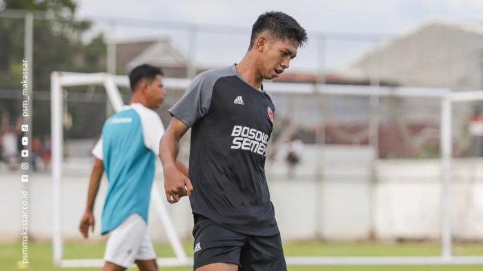 FOTO Ananda Raehan di sela latihan PSM Makassar.  