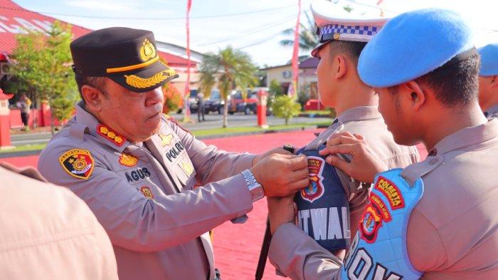 Kapolresta Bulungan Kombes Pol Agus Nugraha, memimpin apel operasi Patuh Kayan 2023, Senin (10/07/2023).