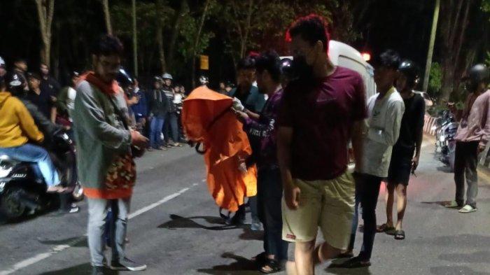 Diduga berkendara dalam pengaruh minuman beralkohol dan hilang kendali sebabkan Argawan alami kecelakaan tunggal berujung maut di Jalan RE Martadinata, Minggu (28/5/2023).