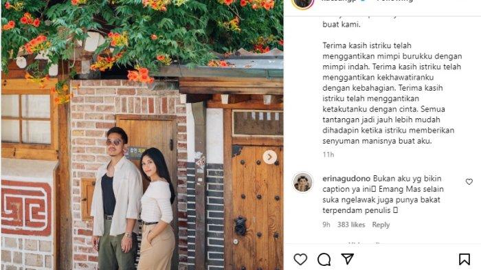 Erina Gudono beri pembelaan karena kerap dituding bikin caption romantis di akun medsos Kaesang Pangarep (Instagram/@kaesangp)