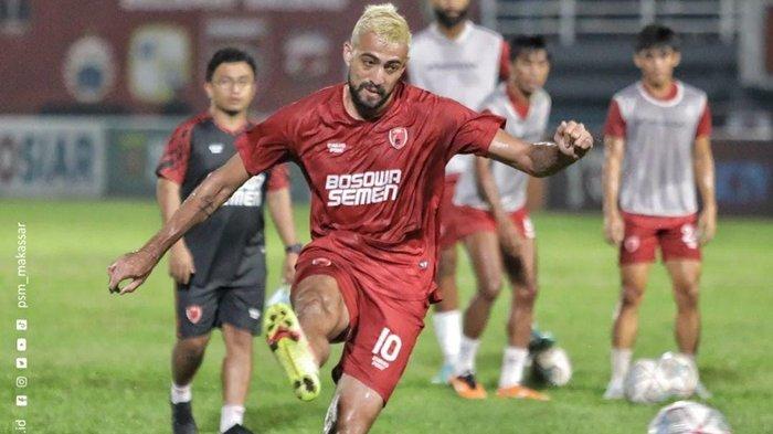 Everton Nascimento di sela latihan PSM Makassar belum lama ini.  