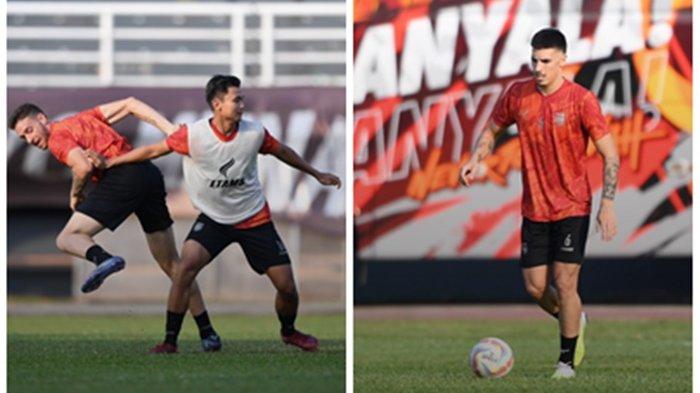 FOTO latihan pemain Borneo FC jelang menghadapi laga tandang melawan Persebaya Surabaya, pada Minggu (3/9/2023), pukul 15.00 WIB, di Stadion Gelora Bung Tomo.