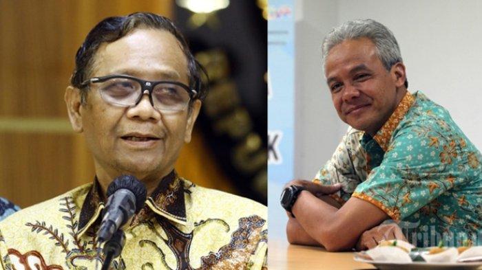 FOTO Mahfud MD dan Ganjar Pranowo (kanan). Simak reaksi Mahfud MD usai namanya disebut oleh Jokowi jadi salah satu figur yang cocok jadi Cawapres Ganjar Pranowo di Pilpres 2024.