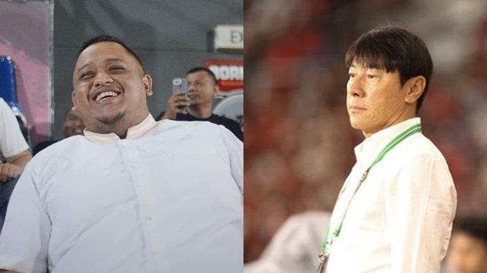 FOTO Nabil Husien dan Shin Tae-yong (kanan). Ini reaksi Presiden Borneo FC Nabil Husien usai Liga 1 mendadak disetop, setelah Borneo FC ladeni PSM Makassar di Stadion Batakan Balikpapan.