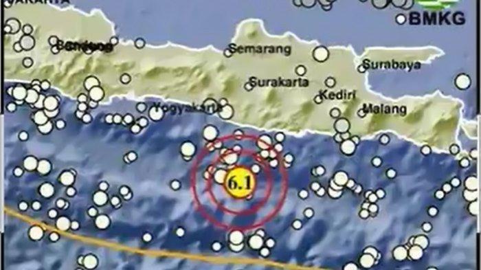 Update gempa Pacitan dan Yogyakarta. (Twitter / @infoBMKG)