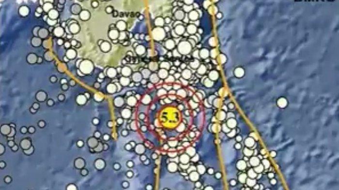 Info gempa hari ini, Jumat (12/1/2024), dua menit lalu gempa Magnitudo 5.3 guncang wilayah Melonguane, Sulawesi Utara (Sulut)