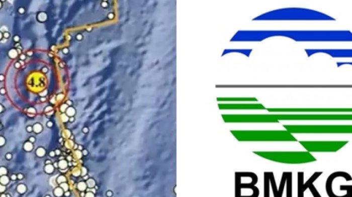 Informasi gempa hari ini, BMKG sebut gempa terkini di barat laut Kota Sabang, Aceh memiliki magnitudo 4.8.