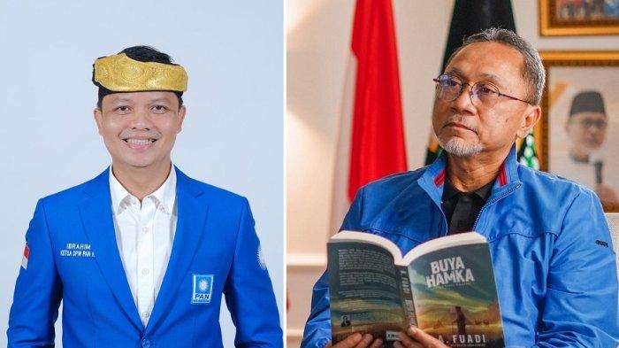 Ketua Dewan Perwakilan Wilayah (DPW) Partai Amanat Nasional atau PAN Kaltara, Ibrahim Ali (kiri) mendukung Zulkifli Hasan kembali menjabat Ketua Umum PAN periode 2025-2030.