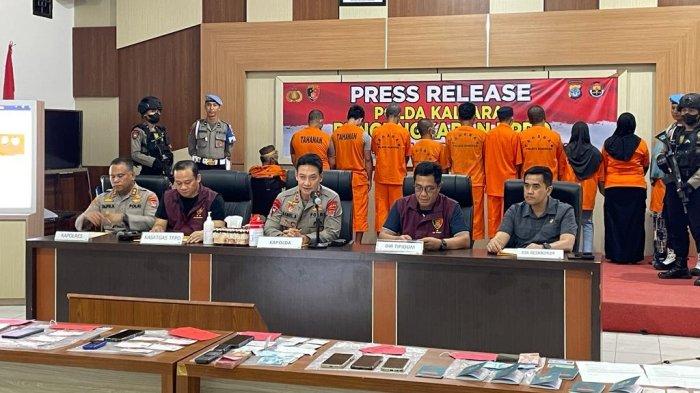 Irjen Pol Daniel Adityajaya saat press release pengungkapan TPPO Polda Kaltara di Aula Sebatik Polres Nunukan.