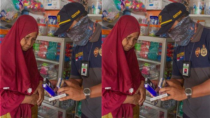 Kantor Pelayanan dan Penindakan Bea dan Cukai (KPPBC) Nunukan lakukan edukasi kepada pedagang rokok di Nunukan, Kalimantan Utara, belum lama ini. (HO/Sigit Trihatmoko).