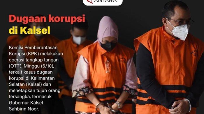 KPK melakukan Operasi Tangkap Tangan ( OTT ), Minggu (6/10), terkait kasus dugaan korupsi di Kalimantan Selatan ( Kalsel ).