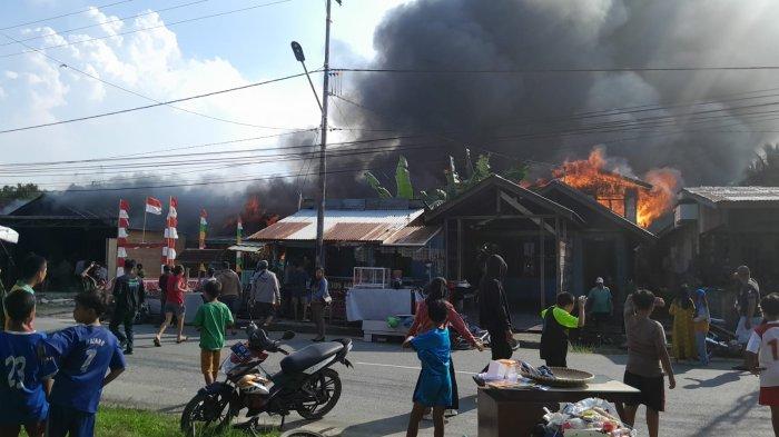 Kebakaran di RT 01 Tanjung Palas Hilir, Kecamatan Tanjung Palas, Bulungan, Selasa (05/09/2023).