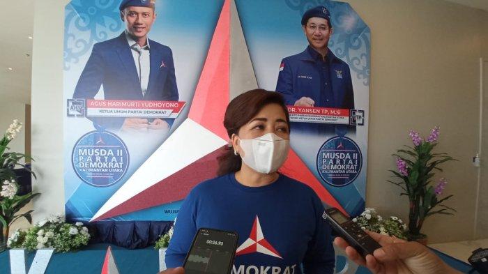 Ketua Perempuan Demokrasi Republik Indonesia, Ping Ding saat ditemui di acara Musda ke-II DPD Partai Demokrat Kaltara. Simak biodata Ping Ding caleg Partai Demokrat yang juga istri Wagub Kaltara Yansen TP yang peluang lolos lagi ke DPRD Malinau sesuai hasil Pemilu 2024 (TRIBUNKALTARA.COM / MAULANA ILHAMI FAWDI)